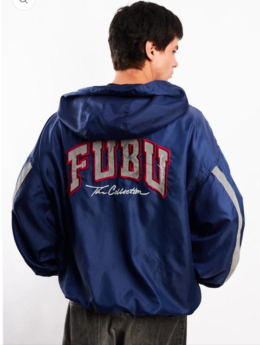 FUBU Men's vintage 90's Blue Sports Jacket